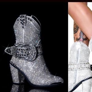 lightly worn dolls kill rhinestone cowboy boots